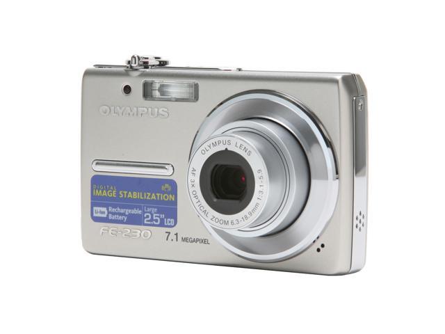 OLYMPUS FE-230 Silver 7.1 MP 3X Optical Zoom Digital Camera - Newegg.com