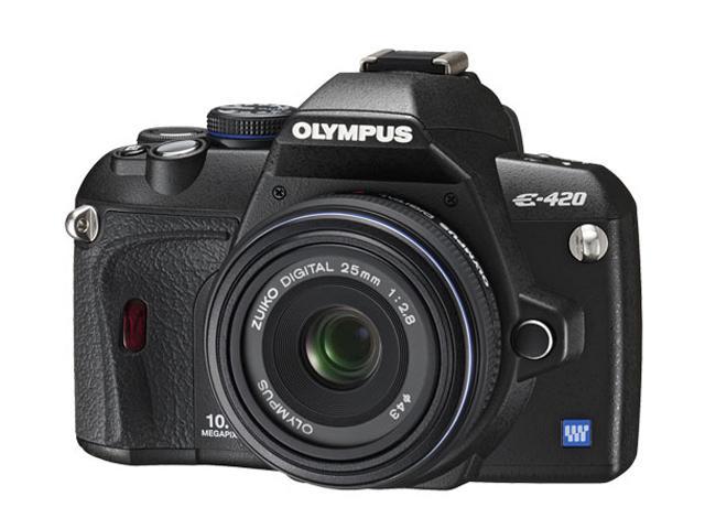 OLYMPUS E 420 Black 10.0 MP Digital SLR Camera   Body Only