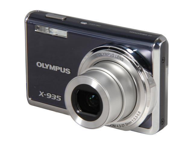 Refurbished OLYMPUS X 935 Gray 12 MP 5X Optical Zoom 24mm Wide Angle Digital Camera