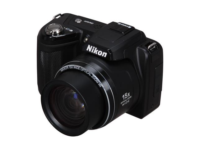 Nikon COOLPIX L110 Black 12.1 MP 15X Optical Zoom 28mm Wide Angle ...