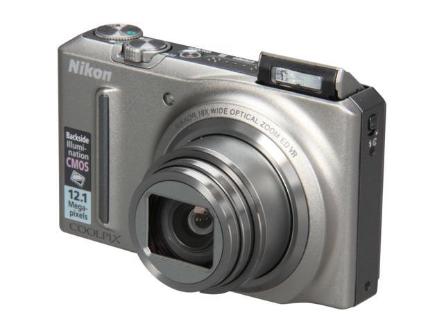 Nikon COOLPIX S9100 Silver 12.1 MP 18X Optical Zoom 25mm Wide Angle ...