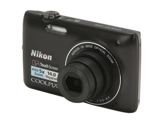 Nikon COOLPIX S4100 Black 14.0 MP 5X Optical Zoom 26mm Wide Angle ...