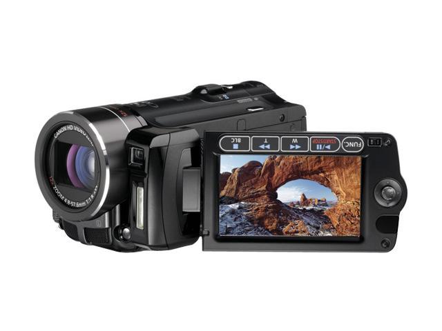 Canon VIXIA HF10 Black 1/3.2" CMOS Sensor 2.7" 211K LCD 12X Optical Zoom Full HD Dual Flash Memory Camcorder 