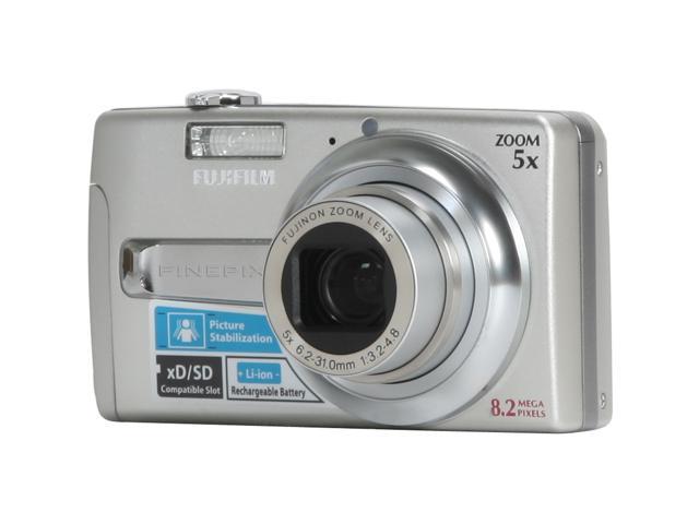 FUJIFILM FinePix J50 Silver 8.2 MP 5X Optical Zoom Digital Camera ...