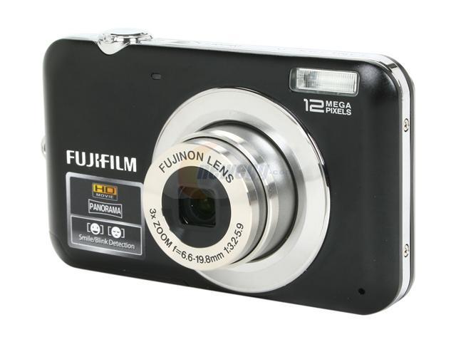 FUJIFILM FINEPIX JV100 Black 12 MP 3X Optical Zoom Digital Camera ...