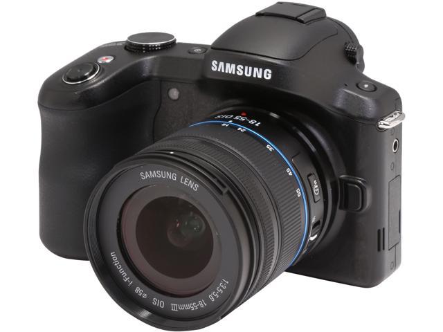 Refurbished SAMSUNG Galaxy NX GN120 EK GN120ZKAXAR Black 20.3 MP 4.77" Touch LCD Mirrorless Digital Camera with 18 55mm Lens