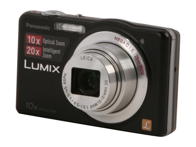 Panasonic DMC SZ1 Black 16.1 MP 10X Optical Zoom 25mm Wide Angle Digital Camera