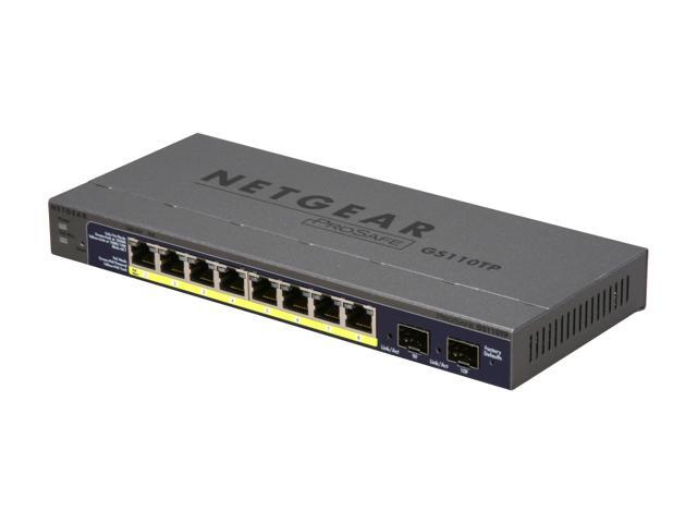 Netgear Gs110tp Prosafe 8port Gigabit Switch Netgeargs110tp100nas