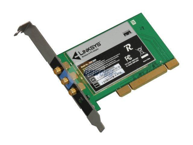 Refurbished Linksys W00N RM Wireless Adapter IEEE 802.11b/g, IEEE 802.11n Draft PCI