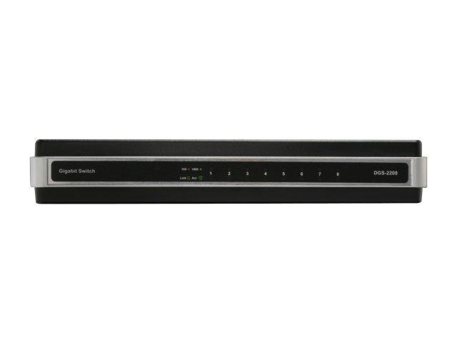 D Link Dgs 2208 Unmanaged 8 Port Desktop Green Ethernet Switch D Link Dgs 2208 Unmanaged 8 Port Desktop Green Ethernet Switch