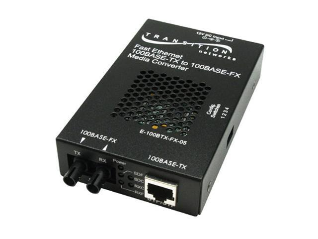TRANSITION E 100BTX FX 05 Stand Alone Media Converter SW1: Auto Negotiation On/Off SW2: Pause TX On/Off SW3: Link Pass Through On/Off SW4: Far End Fault On/Off