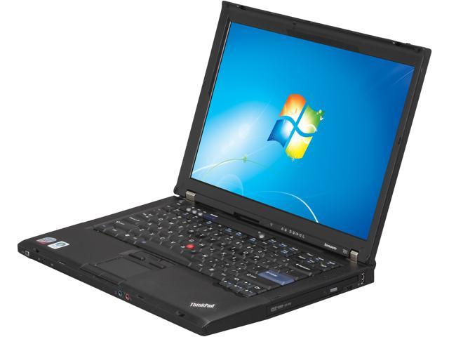 Refurbished ThinkPad Laptop T Series T61 Intel Core 2 Duo 2.00 GHz 2 GB Memory 80 GB HDD Intel GMA X3100 14.1" Windows 7 Home Premium 64 Bit