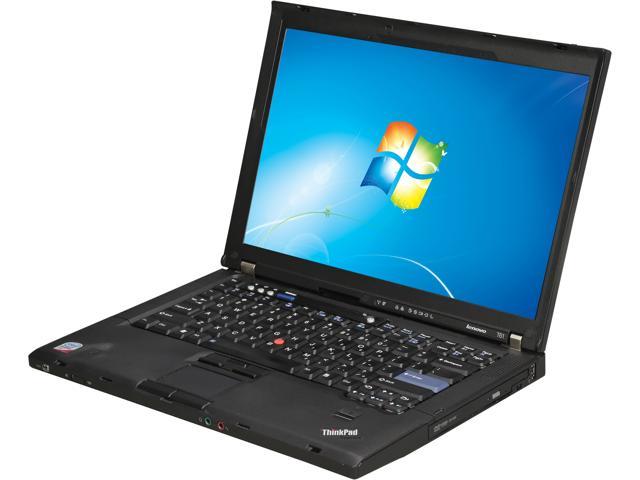 Refurbished Lenovo Laptop T61 Intel Core 2 Duo 2.00 GHz 4 GB Memory 250 GB HDD 14.1"