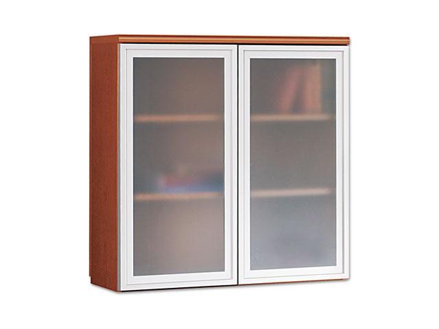 HON Park Avenue Laminate Bookcase Hutch W/ Doors, 36w x 14 3/4d x 37 1/8h, Mahogany