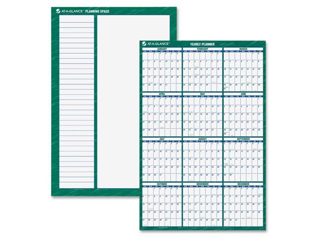 Vertical Erasable Wall Planner, Yearly Calendar, 32