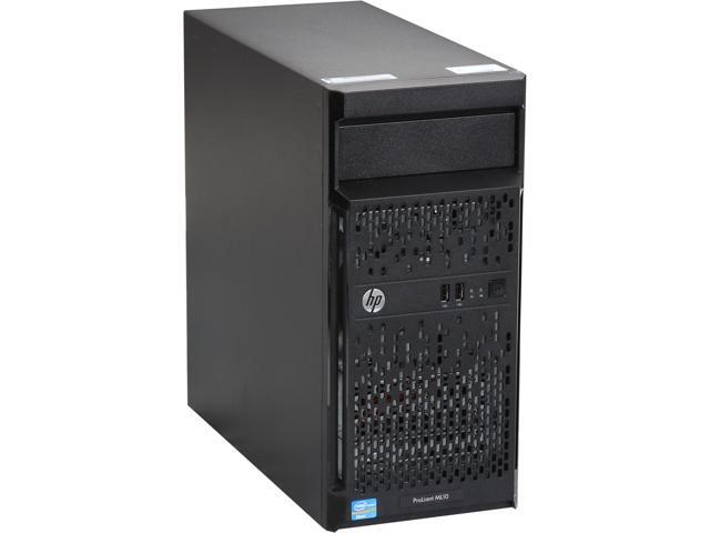 HP ProLiant ML10 Tower Server System Intel Xeon E3-1220 v2 (4 core, 3.1 GHz, 8MB, 69W) 2GB Single Rank x8 PC3-12800E Memory 737649-S01