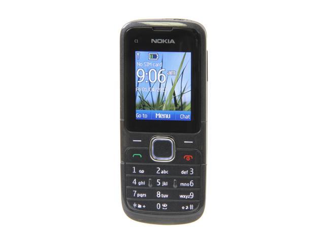 Nokia C1 01 Midnight Blue Unlocked GSM Bar Phone / Camera / Bluetooth / Music / 1.8" Display (C1 01) 