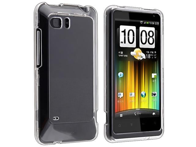 Insten Clear Crystal Hard Plastic Case + Clear Reusable Screen Protector And Stylus Pen Compatible With HTC Holiday / Vivid / Raider 4G