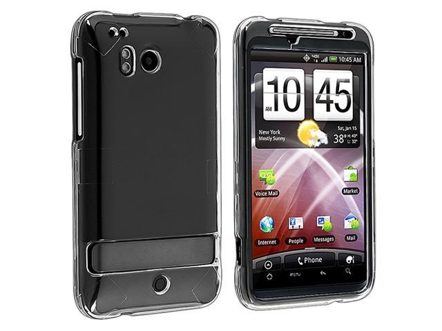 Insten Clear Crystal Hard Plastic Case + Silver Stylus Pen Compatible With HTC ThunderBolt 4G