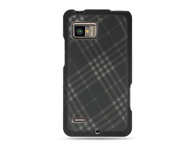 Motorola Droid Bionic/Targa XT 875 Smoke Diagonal Checker Design Crystal Rubberized Case