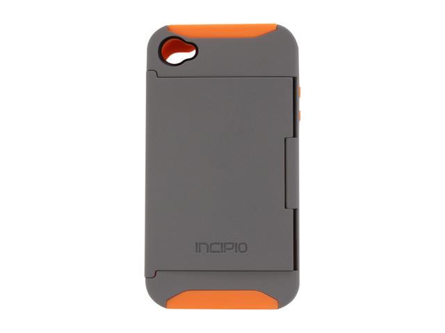 Incipio Stowaway Credit Card Dark Gray / Orange Stowaway Credit Card Hard Shell Case For iPhone 4/4S IPH 678