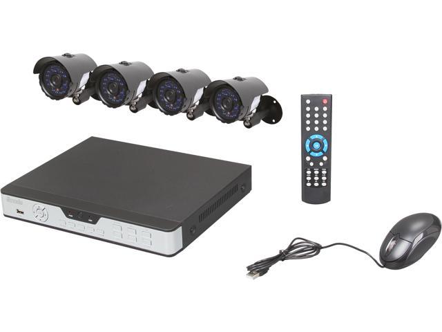 Zmodo KDA4 NARQZ4ZN 5G 4Ch DVR with 500GB HDD & 4 Sony CCD Cam Kit