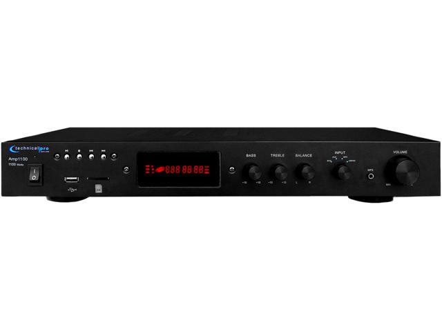 Open Box Technical Pro 72 AMP1100 Integrated Amplifier with USB & SD Card Inputs
