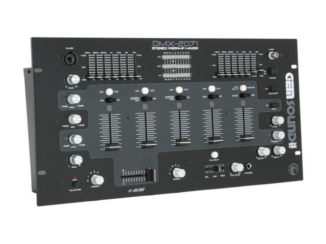 GEM SOUND DMX 2071 4 Channel Rackmount Mixer with EQ and Digital Echo