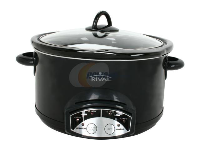 RIVAL SCRP500B RIV Black 5 Qt. 5 Quart "Smart Pot" Slow Cooker