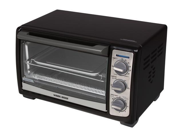 Black & Decker TRO4075B Black 4 Slice Toaster Oven With Convection