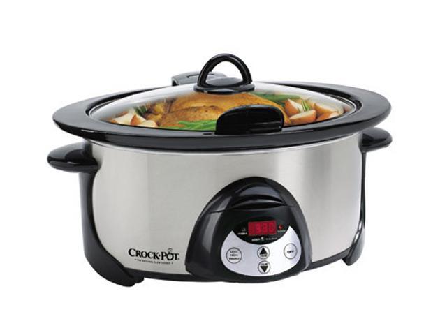 CROCK POT SCVC550H SS Stainless Steel 5.5 Qt. Smart Pot w/ Countdown