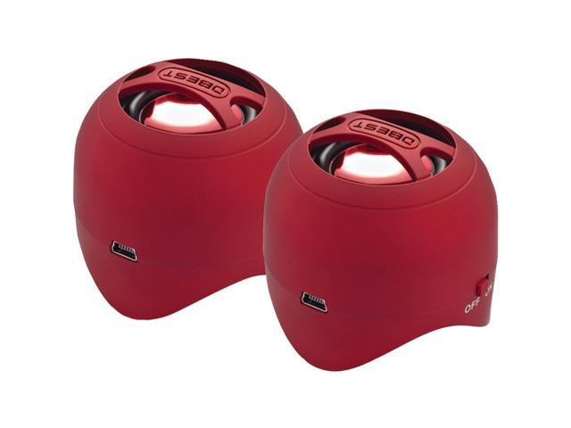 DBEST LONDON PS4003 RR Duo Rechargeable Mini Speaker Set Red