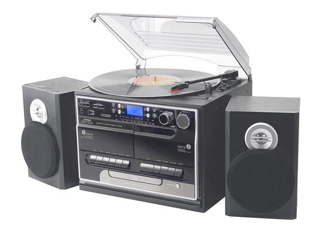 PyleHome - Retro Vintage Bluetooth Wireless Streaming Turntable ...