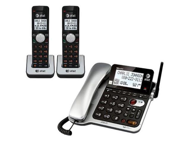 AT&T CL84202 DECT 6.0 Digital Expandable 3 Handset Corded / Cordless ...