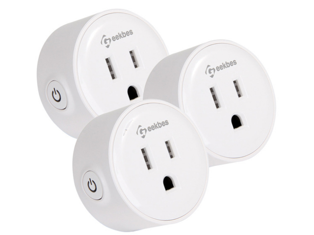 3-Pk. Geekbes YM-WS-1 Smart Socket WiFi Mini Plug Socket