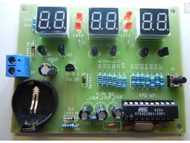 At89c2051 6 Digit Led Electronic Clock Parts Digital Kit Diy At89c2051 6 Digit Led Electronic Clock Parts Digital Kit Diy