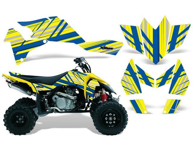2006 2009|Suzuki|LTR|450::AMRRACING ATV Graphics Decal Kit:Inline Blue Yellow