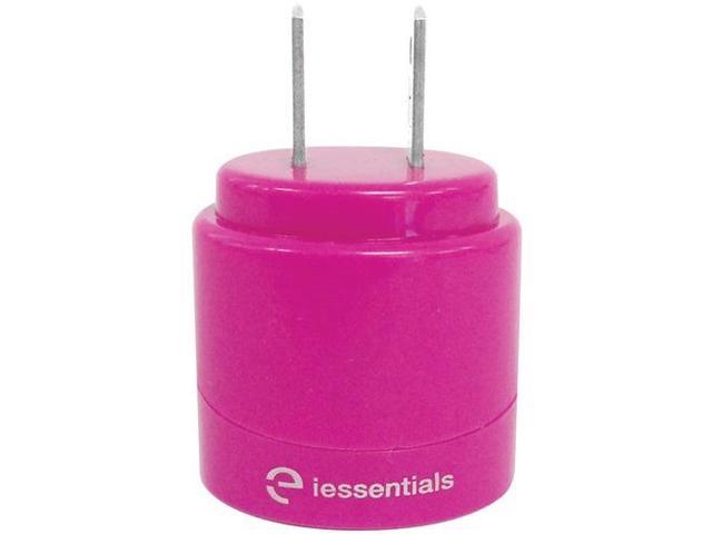 IESSENTIALS IE ACP2U PK 2.1 Amp Dual USB Home Charger (Pink)