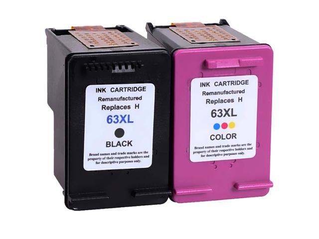 2 Pack Combo Pack Hp 63 63xl Ink Cartridge1 Black1 Colorreplacement For Hp Deskjet 1110 1112 5196