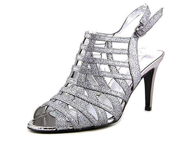 Marc Fisher Nalora 2 Open Toe Synthetic Sandals Pewter Size 7.5 Marc Fisher Nalora 2 Open Toe Synthetic Sandals Pewter Size 7.5
