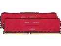 Crucial Ballistix 3200 MHz DDR4 DRAM Desktop Gaming Memory Kit 32GB (16GBx2) CL16 BL2K16G32C16U4R (RED)