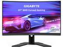 GIGABYTE G27QC 27" 165Hz 1440P Curved Gaming Monitor, 2560 x 1440 VA 1500R Display, 1ms (MPRT) Response Time, 92% DCI-P3, HDR Ready, FreeSync Premium, 1x Display Port 1.4, 2x HDMI 2.0, 2x USB 3.0