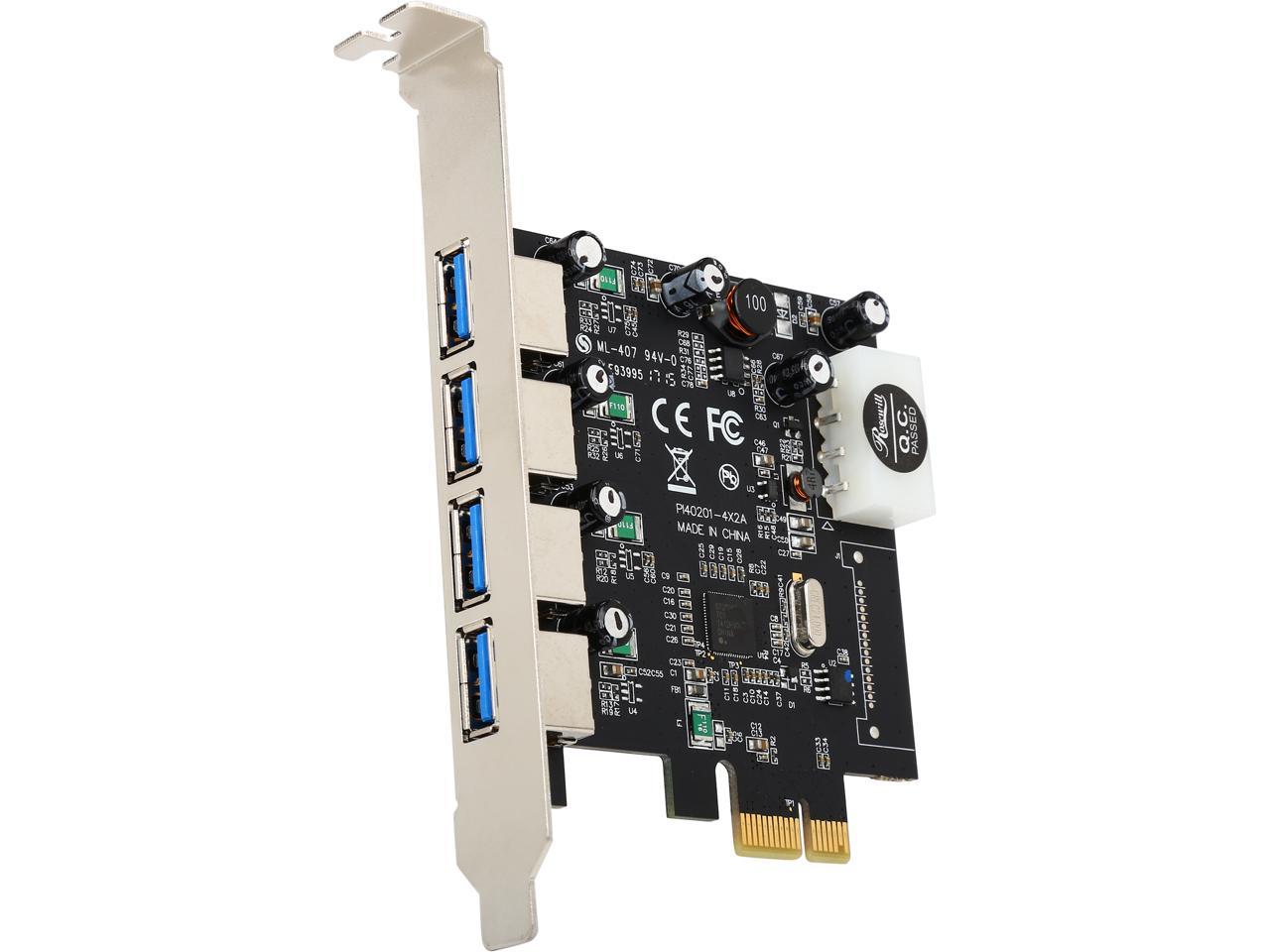 Rosewill Rc 508 Usb 3 0 Pci E Express Card With 4 Usb 3 0 Ports