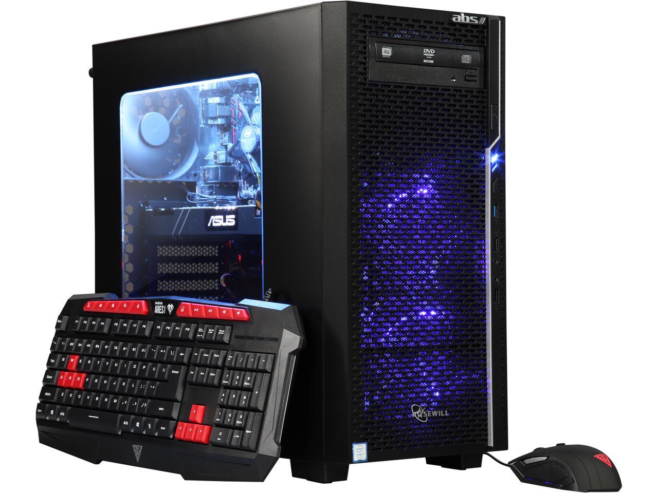 ABS Prime-7700 Gaming Desktop Intel i7-7700 (3.6 GHz) 16 GB DDR4 250 GB SSD...