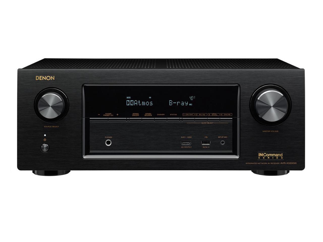 Denon AVR-X3300W 7.2 Channel 4K Ultra HD AV Receiver with Bluetooth and WiFi