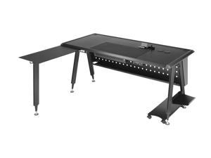 LIAN LI F1E B (bx1) Black Aluminum PC desk series PC Furniture