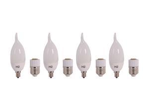 MiracleLED 604500 4 45 Watt Equivalent 4 Pack Candelabra Frosted Cool White LED Light Bulb