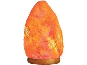 Open Box WBM Himalayan Light #1003 Natural Air Purifying Himalayan Salt Lamp with Neem Wood Base, Bulb and Dimmer Switch   Extra Large
