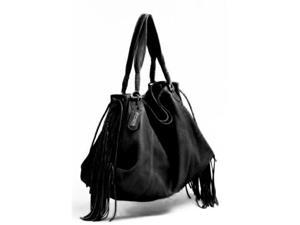    Zina Eva Olivia Fringe Tote Deer Saddle Handbag