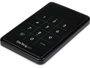 StarTech.com USB 3.0 encrypted SATA III enclosure for 2.5in hard drive - portable external HDD / SSD enclosure